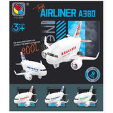 FunBlast Friction Power Airbus Toy – Super Jumbo Airplane with Lights, Music & 360° Rotation | A380 Aeroplane Toy for Kids (3+ Years, Multicolor)